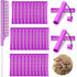 WILLBOND 36 Pieces Cold Wave Rod Hair Perm Rods - Hair Rollers with Steel Rat Tail Comb for Hairdressing Styling