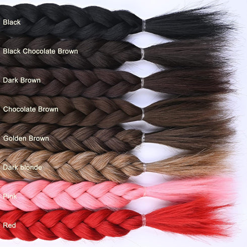 YOGFIT 2PCS DIY Braid Ponytail Extension - Long Straight Wrap Around Hair Extensions for Women