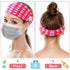 Jexine 20 Pcs Nurse Headbands with Button, Non Slip Hair Bands for Ear Protection for Women Men