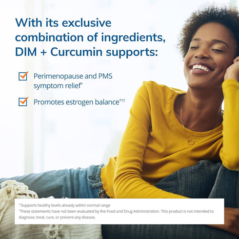Euromedica DIM + Curcumin Supplement, 30 Capsules for Healthy Estrogen Metabolism, Non-GMO, Vegan