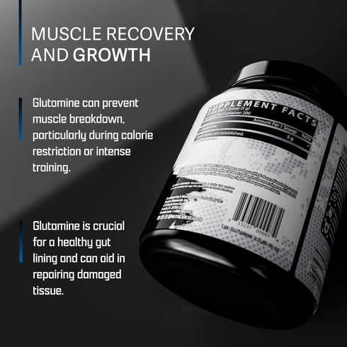 Nutrex Research L Glutamine Powder - 200 Servings - Pure Unflavored L-Glutamine 1000 Grams