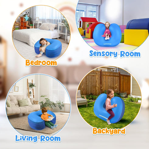 Inflatable Sensory Chair for Kids Toddlers, Soft Squeeze Seat for Kids with Autism & ADHD, Compression Rocking Chair