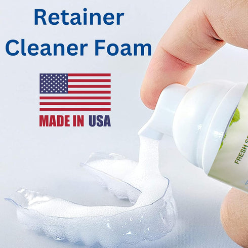 FoamBright Retainer & Aligner Cleaner, Great for Invisalign, Teeth Whitening, Denture Whitener, Peroxide Free Oral Care