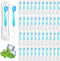 Xosjska 50 Pack Individually Packaged Disposable Travel toothbrushes with Toothpaste 5-in-1 Portable Pre-Pasted