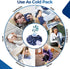 Ice Pack for Injuries Reusable - Ohuhu 3 Packs Ice Cold Packs for Hot & Cold Therapy, 3 Sizes, Snowflake Design
