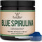Blue Spirulina Powder, Maximum 35% Phycocyanin Content, Superfood Powder for Smoothies and Plant Food Coloring