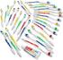 200 Toothbrushes Bulk Wholesale, Standard Size, Medium Soft Bristles, Individually Wrapped, Disposable for Hotels,
