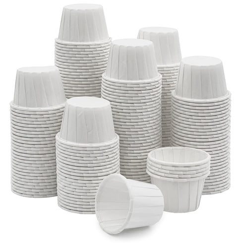 MED PRIDE Disposable Paper Souffle Medicine Cups, 250 Pack, 0.75 Ounce, Pill Holders for Serving