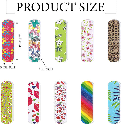 Sumind 100 Pack Nail Files - Double Sided Emery Boards Manicure Tools (2.36 x 0.59 x 0.16 Inch)