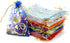 Volanic 100PCS 4X6 Inch Sheer Heart Organza Bags with Drawstring for Party Wedding Favor Gift Bag, 10 Colors Mix