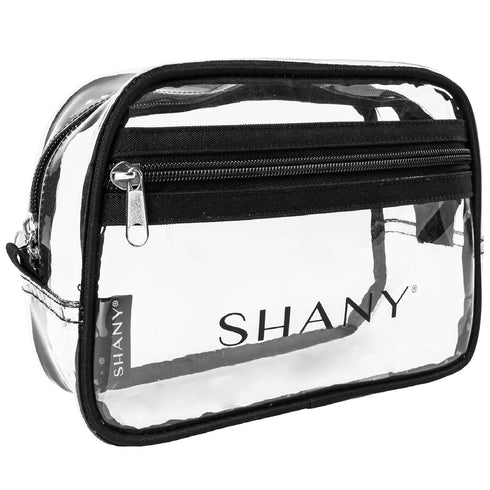 SHANY Clear Makeup Toiletry Pouch with Zippered Compartment – Water-Resistant Travel Organizer Bag