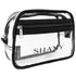 SHANY Clear Makeup Toiletry Pouch with Zippered Compartment – Water-Resistant Travel Organizer Bag