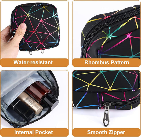 Likesing Period Bag for Teen Girls, Leather Sanitary Napkin Storage Bag, Portable Menstrual Pad Bag Period Pads Pouch