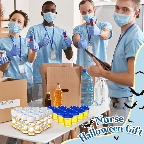RimCereal 96 8 4oz 15 ml Pcs Graduation Nursing Party Supply, Dram Empty Pill Bottles Push Down and Turn Pill Cases