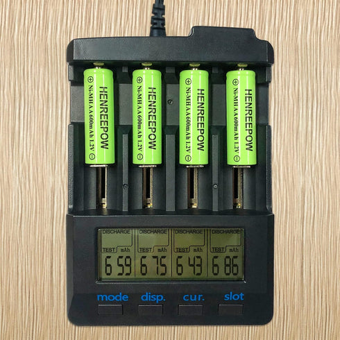 Henreepow Ni-MH AA Rechargeable Batteries, Double A High Capacity 1.2V Pre-Charged for Garden Landscaping Outdoor Solar