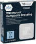 MED PRIDE Sterile Waterproof Foam Composite Dressing Pads, 4x4 Inch (Pack of 10) for Shower, Surgery, Pressure Ulcers,