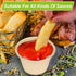4 oz Small Paper Bowls, 100 Pack Disposable Compostable Bagasse Fiber Bowls for Condiments, Sauce, Ice Cream