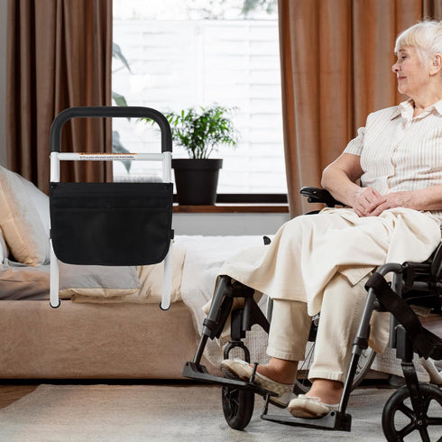 Panta Bed Rails for Elderly Adults, Adjustable Bed Assist Bar for Seniors, Medical Bed Safety Rail with Storage Bag