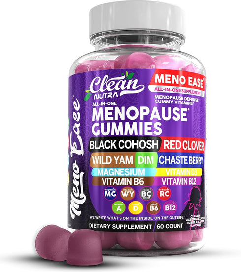 Menopause Supplement for Women Gummies with Black Cohosh, Wild Yam, DIM, Magnesium,