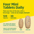 MegaFood Baby & Me 2 Prenatal Vitamin & Minerals - 120 Mini Tabs with Folate, Choline, Iron, Iodine