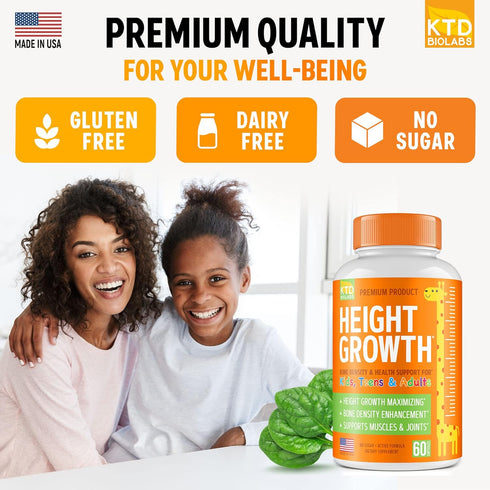 Height Growth Maximizer - Natural Height Booster Teen Vitamins, Growth Pills to Reach Height & Grow Taller