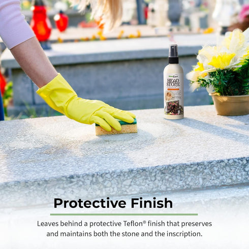 KleanLogik 2-Pack Headstone Cleaner For Graves & Memorials, Tombstone Cleaner Solution Removes Dirt & Plant Growth