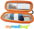 Single Epipen Carry Case - Hardcase Insulated Medication Bag - Bright Orange Holder for Emergencies