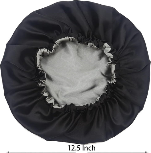 Satin Bonnet Silky Sleep Cap, Adjustable Hair Bonnet for Braids and Curly Hair