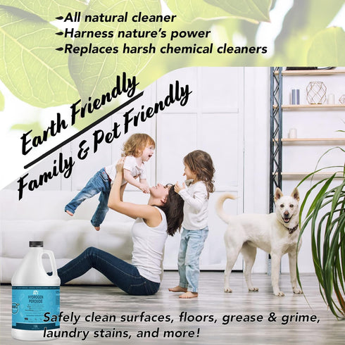 MAXTITE 12% 1 Hydrogen Peroxide Solution - Gallon Ecofriendly Natural Cleaning Solution for Kitchen, Bath, Laundry