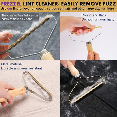 Pack of 2 Pet Hair Remover, Ultimate Tool for Dog and Cat Hair Removal from Couch, Carpet, Car Upholstery, and Clothes