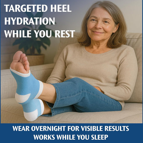 PediFix Visco-GEL Heel Sleeves – Moisturizing Gel Socks for Dry, Cracked Heels & Calluses, 1 Pair