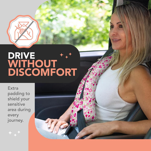 Mastectomy Pillow and Post Heart Surgery Seatbelt Pillow for Chemo Patients and Recovery, Great Breast Cancer Gifts