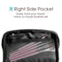 Narwey Small PU Leather Makeup Bag - Mini Cosmetic Pouch with Compartments for Women and Girls (Black)
