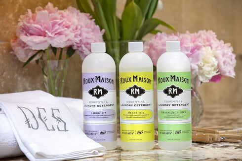 All Natural HE Liquid Laundry Detergent, Odor Eliminator & Non-Toxic Stain Remover, 16oz, Essential, Fragrance Free.