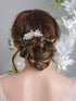 Kercisbeauty Wedding Bridal Rhinestone Crystal Leaf Hair Comb - Rose Gold Slide for Bridesmaids, Prom, Bun Hair