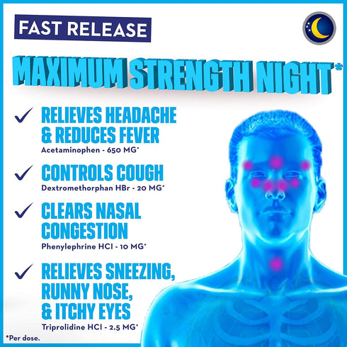 Mucinex Maximum Strength Sinus-Max Caplets, 20 caplets (12 Day + 8 Night) for Pressure, Pain & Cough Relief
