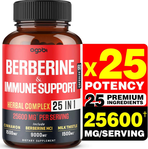 Premium Berberine Supplement | 60 Capsules | Supports Immune System, Cardiovascular & Gastrointestinal Health