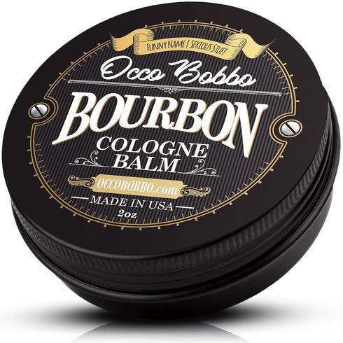 Occo Bobbo Solid Cologne, Bourbon and Sandalwood Scent, 2 Ounce Concentrated Balm for Men