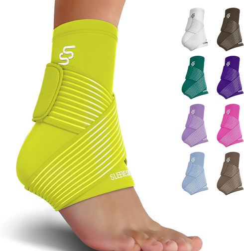Sleeve Stars Ankle Support for Ligament Damage, Plantar Fasciitis & Achilles Tendonitis Pain Relief, Compression Strap
