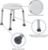 Flash Furniture Hercules Series Aluminum Bath and Shower Chair with Adjustable Seat Height, Anti-Slip Medical Shower
