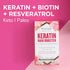 Reserveage Beauty Keratin Hair Booster with Biotin & Resveratrol, 60 Capsules for Healthy Hair and Nail Growth