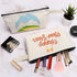 10 Pieces Cotton Canvas Makeup Bag - Multi-Purpose Cosmetic Bag with Zipper, Travel Toiletry Pouch (S, Black)