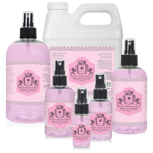 SHANY DETOX Professional Makeup Brush and Sponge Shampoo, Brush Cleanser, 8oz - Paraben Free, Vegan, Cruelty Free