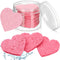 Nuenen 60 Pieces Facial Sponges with Container - Heart Shape Compressed Face Sponges for Washing Face Cleaning
