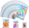 100 Pcs Mylar Bags, Holographic Smell Proof Bags with Clear Window, Resealable Bags for Small Business, Gift