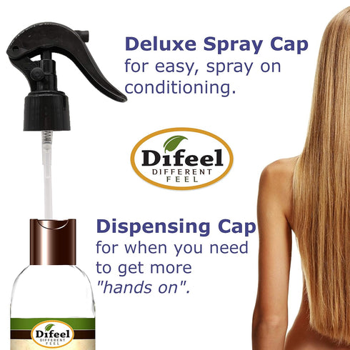 Difeel Pro-Growth Biotin Leave-in Conditioning Treatment, 6 oz. with Spray Cap & Dispensing Cap