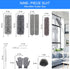 Duster with Extension Pole for Cleaning Ceiling Fans, High Ceilings, and Low Places, Gray