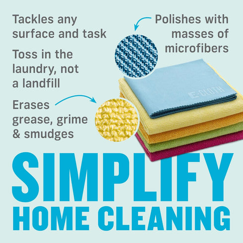 Pack, 300 5 Set E-Cloth Starter Premium Microfiber Cleaning Cloths, Great Household Cleaning Tools for Bathroom