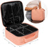 Makeup Bag Travel Organizer, Small Traincase with Adjustable Dividers for Beauty Artists, Not Made in China (Pink)