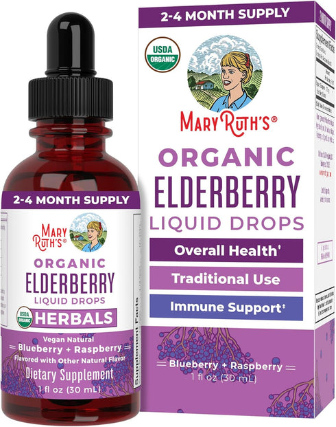 MARYRUTH'S Elderberry Liquid Drops for Adults & Kids | Immune Support |